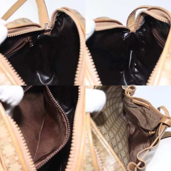 CELINE Macadam Canvas Shoulder Bag Pvc Beige Gold - Picture 12 of 13